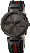 Gucci Interlocking Green And Red Leather Ladies Watch YA133206