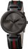 Gucci Interlocking Green And Red Leather Ladies Watch YA133206